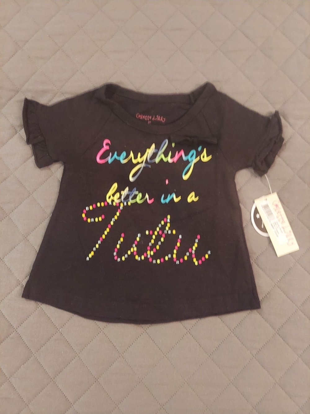 Everything's Better in a Tutti Kids Graphic Tee - Black